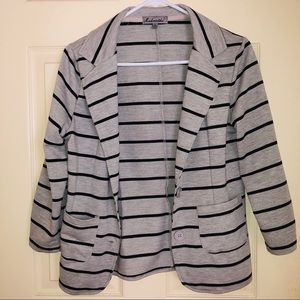 Striped gray blazer (LIKE NEW)